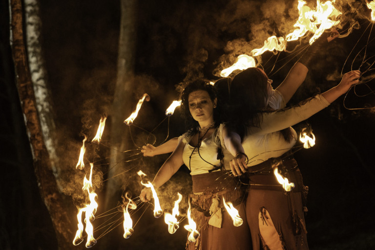 Inferis Teatr Ognia pokaz tańca z ogniem Noc Słowiańska